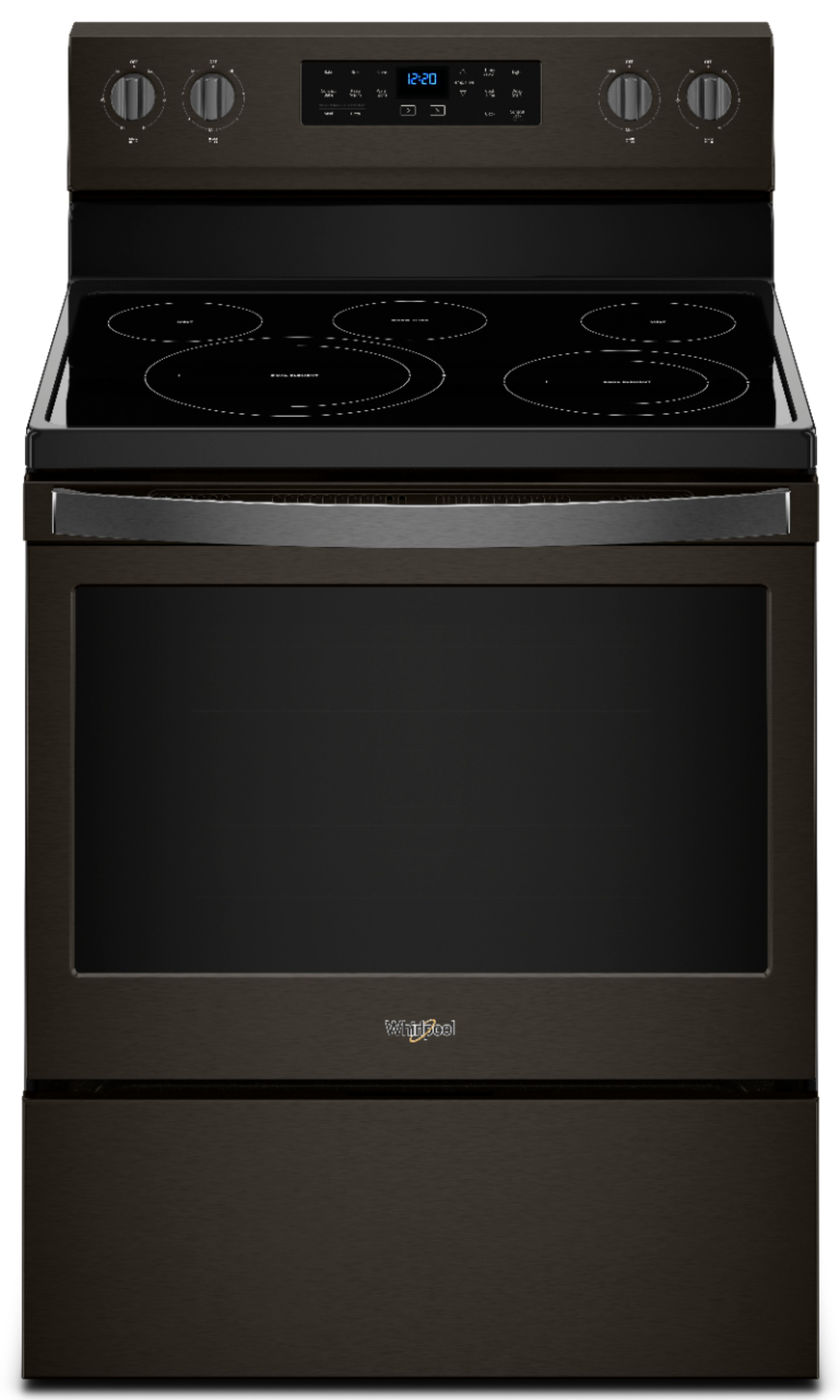 Whirlpool – 5.3 Cu. Ft. Self-Cleaning Freestanding Electric Convection Range – Black stainless steel
