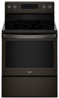 Whirlpool - 5.3 Cu. Ft. Freestanding Electric Convection Range with Self-High Heat Cleaning Method - Black Stainless Steel - Front_Zoom