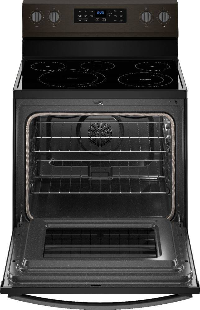 Alt View 11. Whirlpool - 5.3 Cu. Ft. Freestanding Electric Convection Range with Self-High Heat Cleaning Method - Black Stainless Steel.