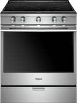 Whirlpool - 6.4 Cu. Ft. Self-Cleaning Slide-In Electric Convection Range - Stainless steel - Front_Standard