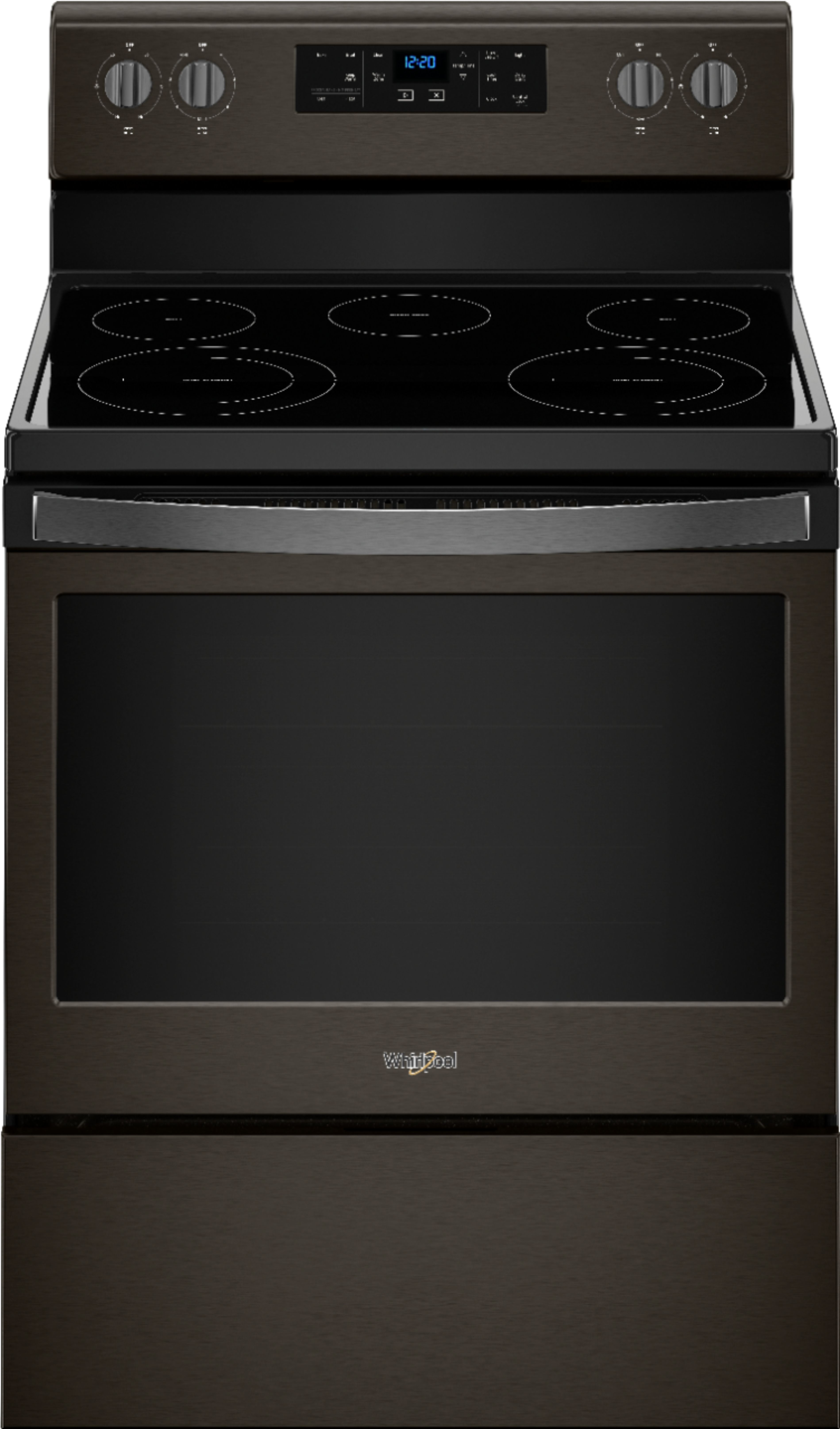 Whirlpool 5.3 Cu. Ft. Self-Cleaning Freestanding Electric Range Black Whirlpool Stainless Steel Stove Electric