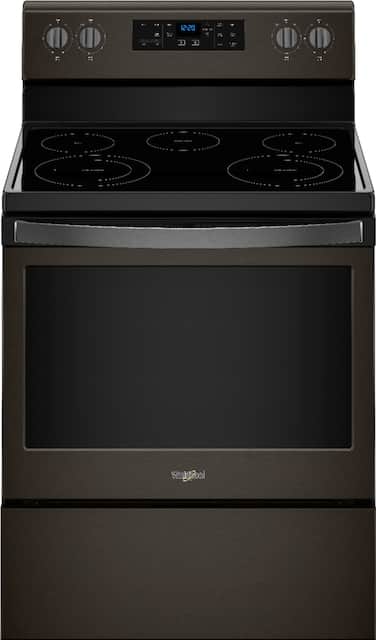 Whirlpool 5 3 Cu Ft Self Cleaning Freestanding Electric Range Black Stainless Steel Wfe525s0hv Best Buy