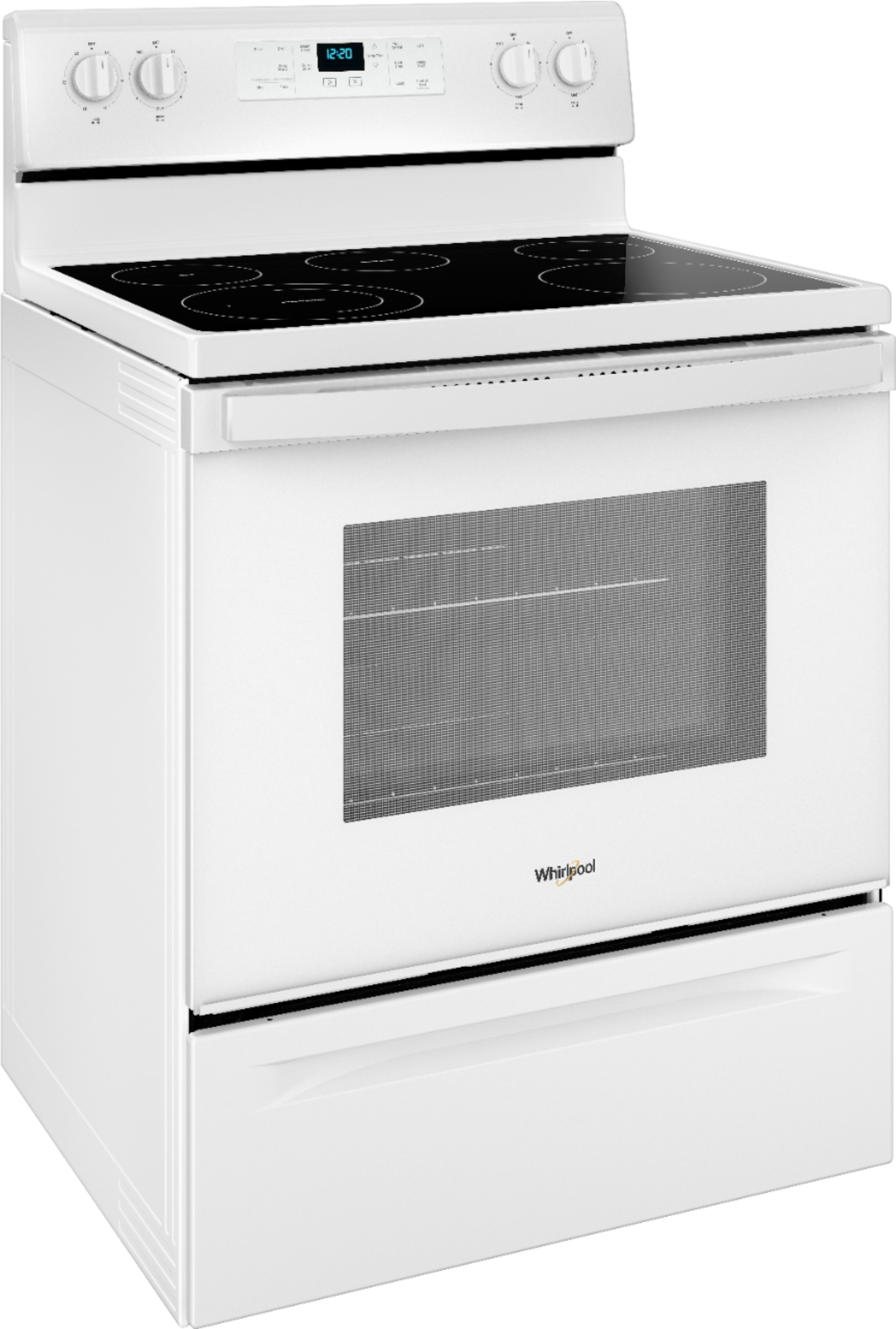 Angle View: Hotpoint - 5.0 Cu. Ft. Freestanding Electric Range - Black