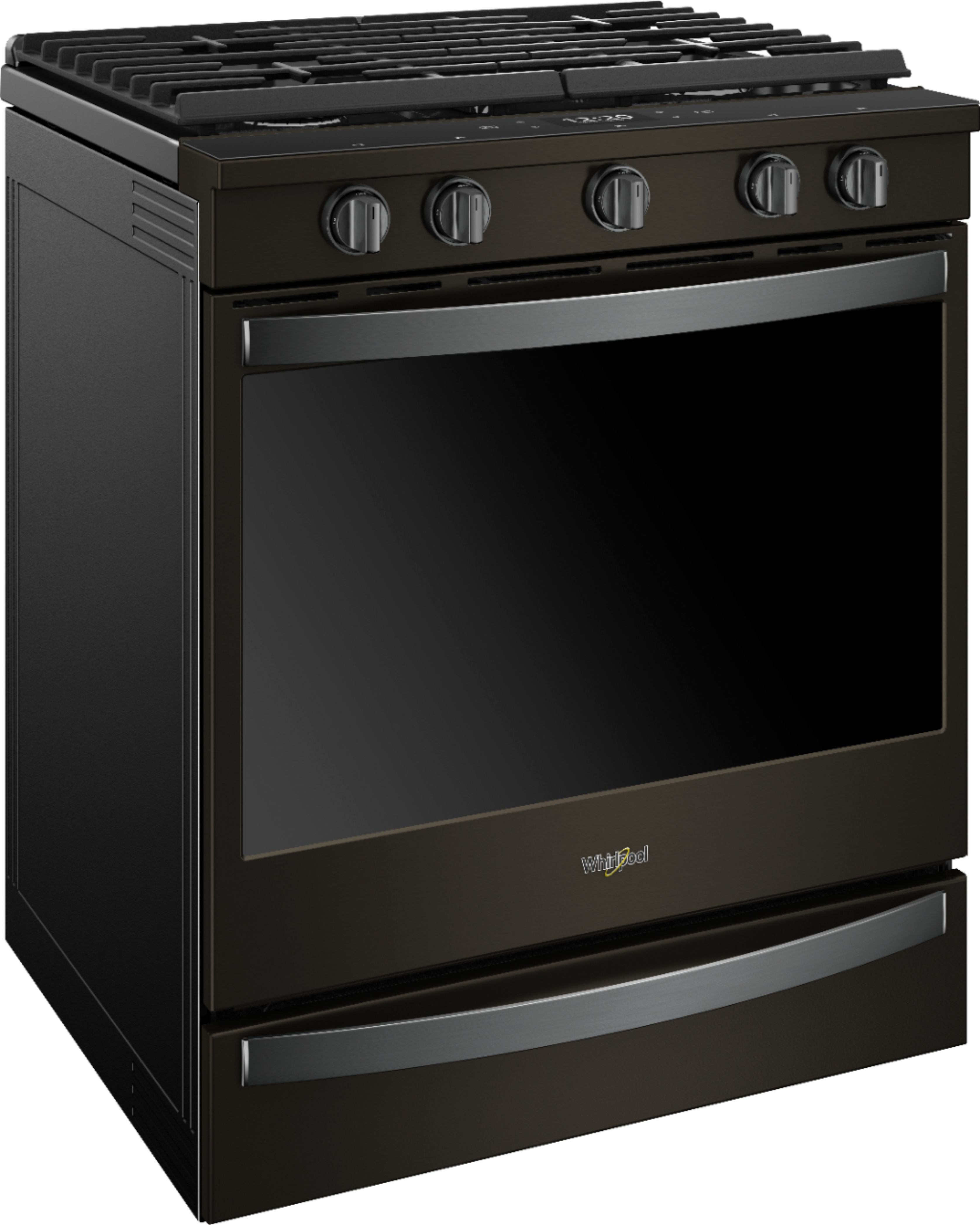 Angle View: LG - 6.3 Cu. Ft. Slide-In Gas Range with ProBake Convection - Stainless steel