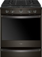 Whirlpool - 5.8 Cu. Ft. Slide-In Gas Convection Range with Self-Cleaning with Air Fry with Connection - Black Stainless Steel - Front_Zoom