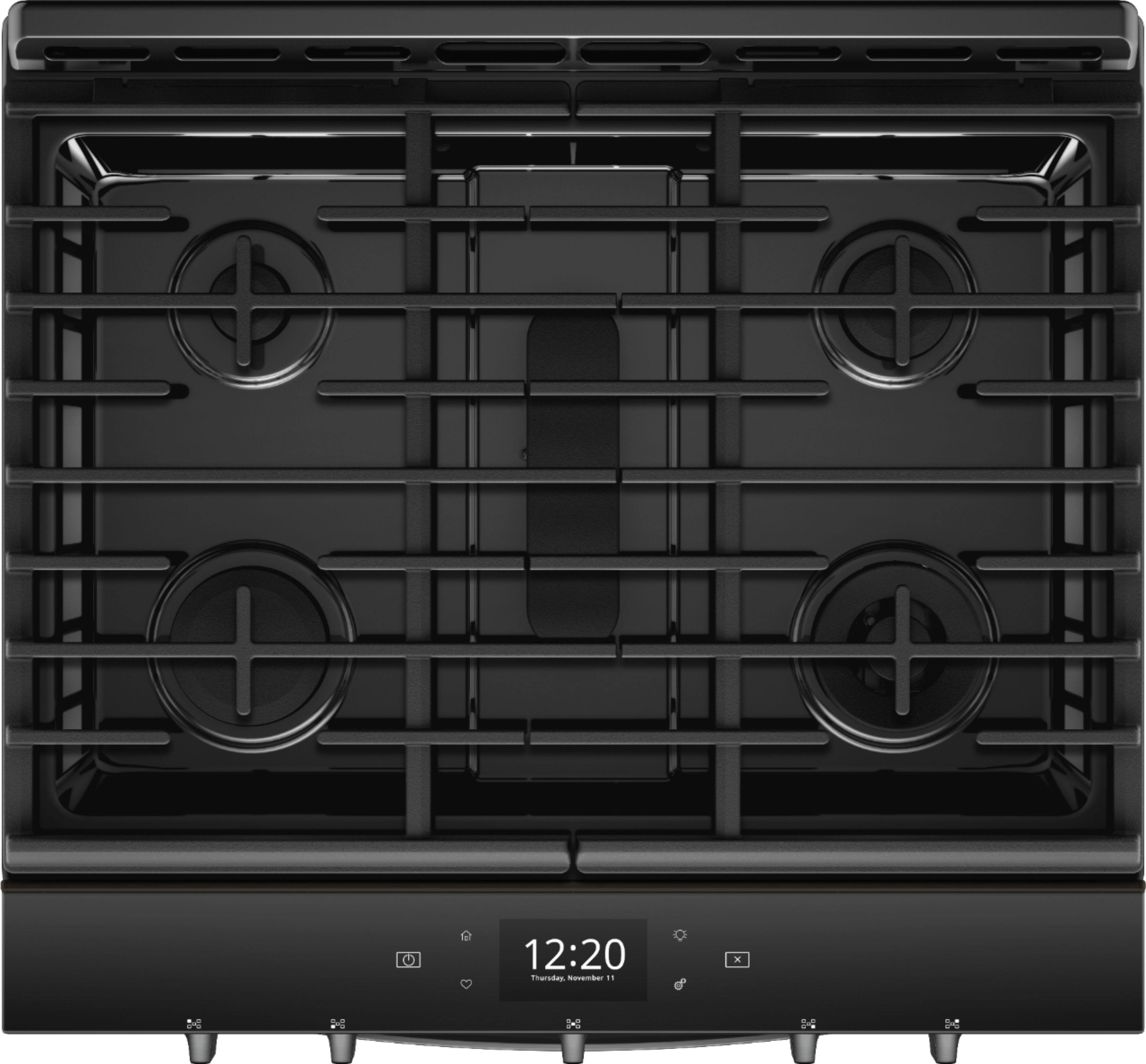 Alt View 11. Whirlpool - 5.8 Cu. Ft. Slide-In Gas Convection Range with Self-Cleaning with Air Fry with Connection - Black Stainless Steel.