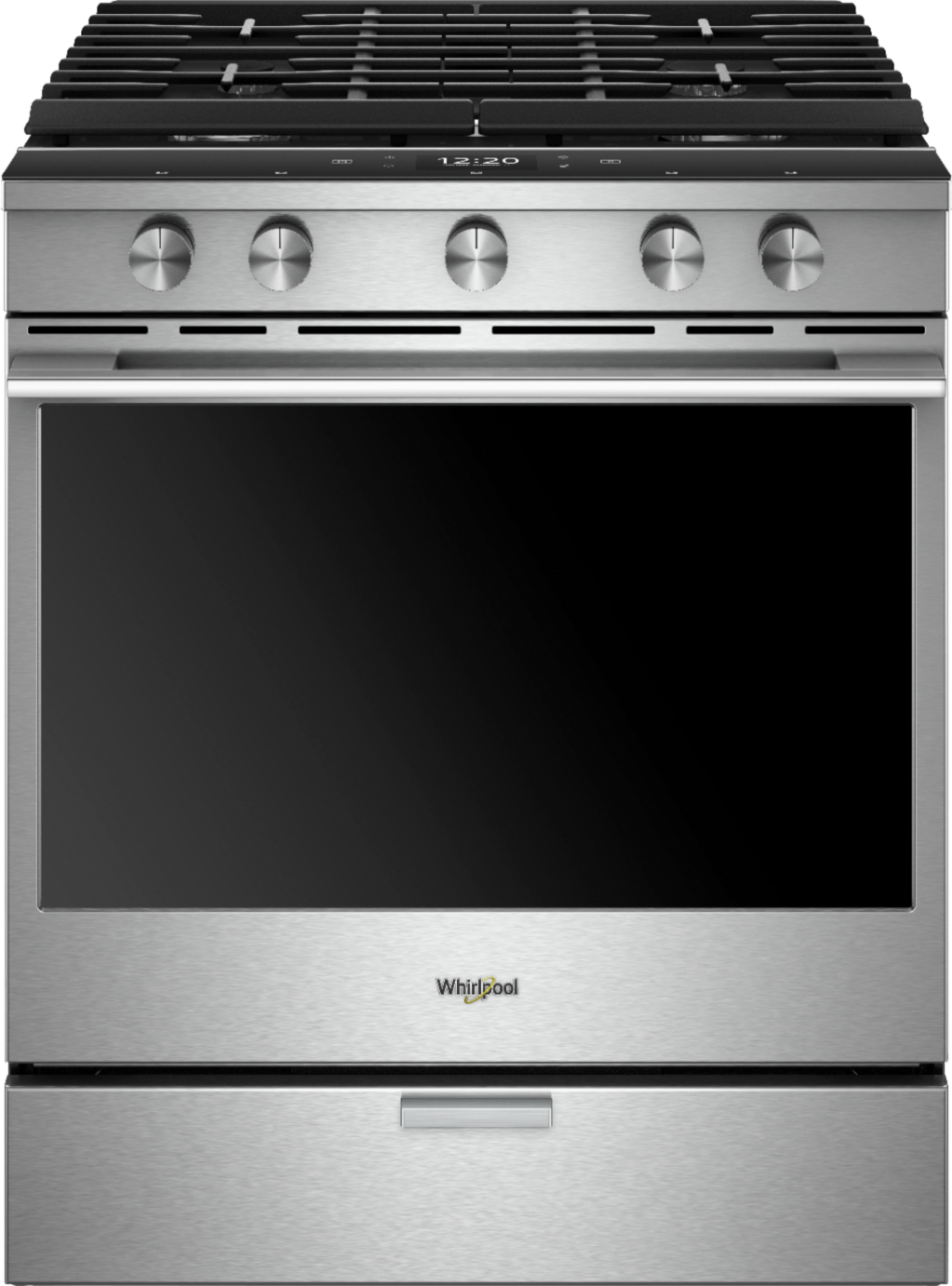 Whirlpool - 5.8 Cu. Ft. Self-Cleaning Slide-In Gas Convection Range - Stainless Steel - Front_Zoom
