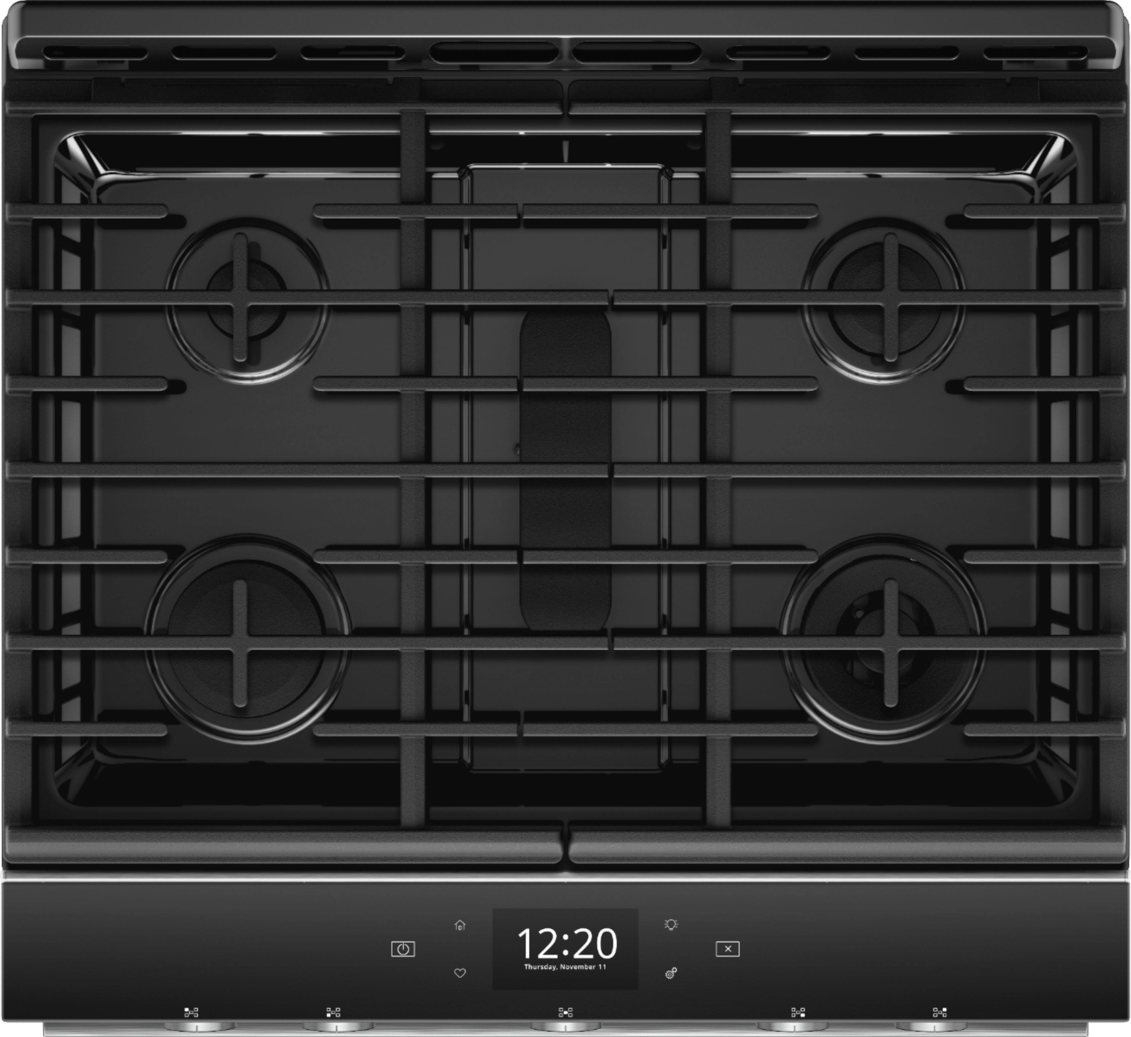 Alt View 11. Whirlpool - 5.8 Cu. Ft. Self-Cleaning Slide-In Gas Convection Range - Stainless Steel.