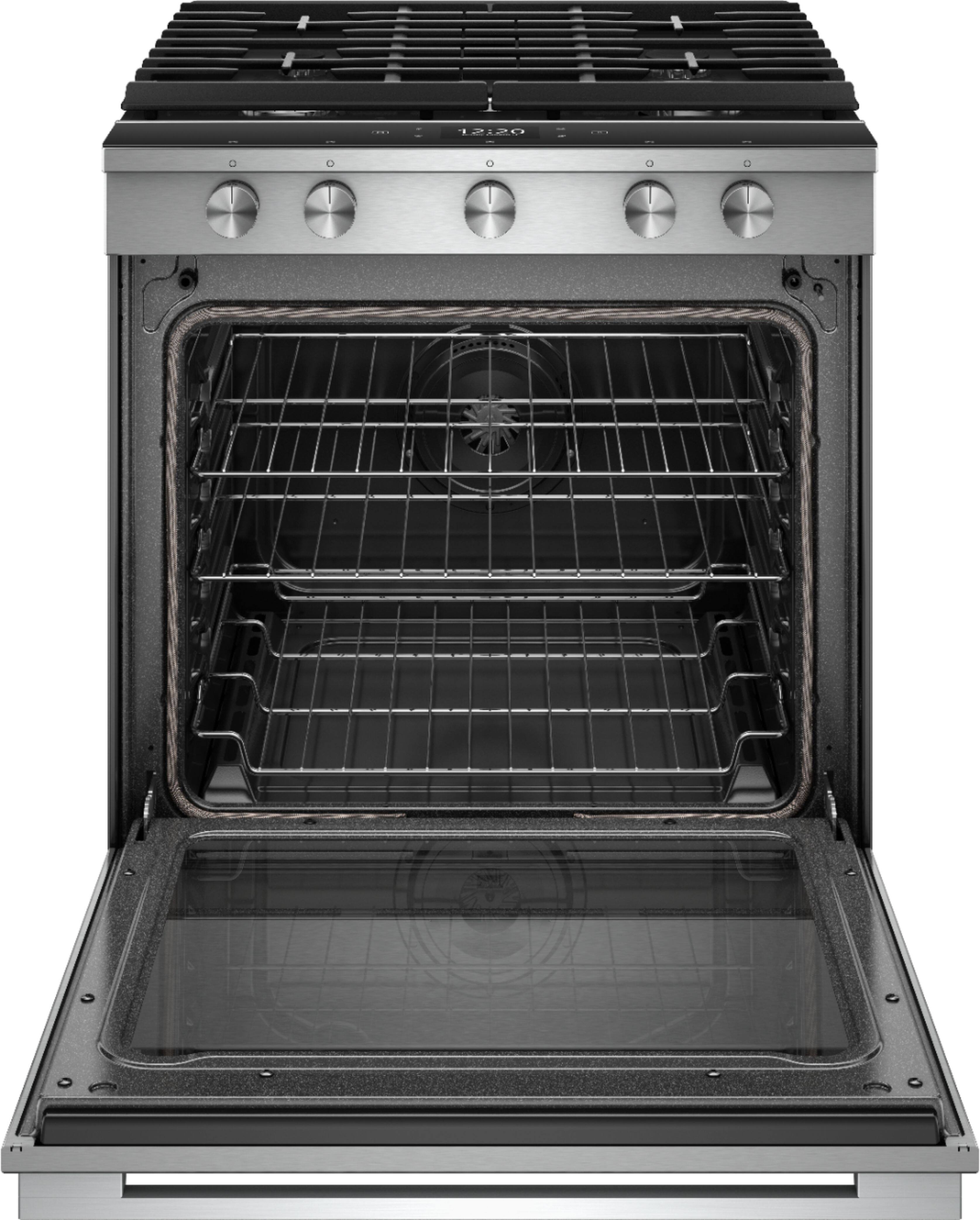 Alt View 13. Whirlpool - 5.8 Cu. Ft. Self-Cleaning Slide-In Gas Convection Range - Stainless Steel.