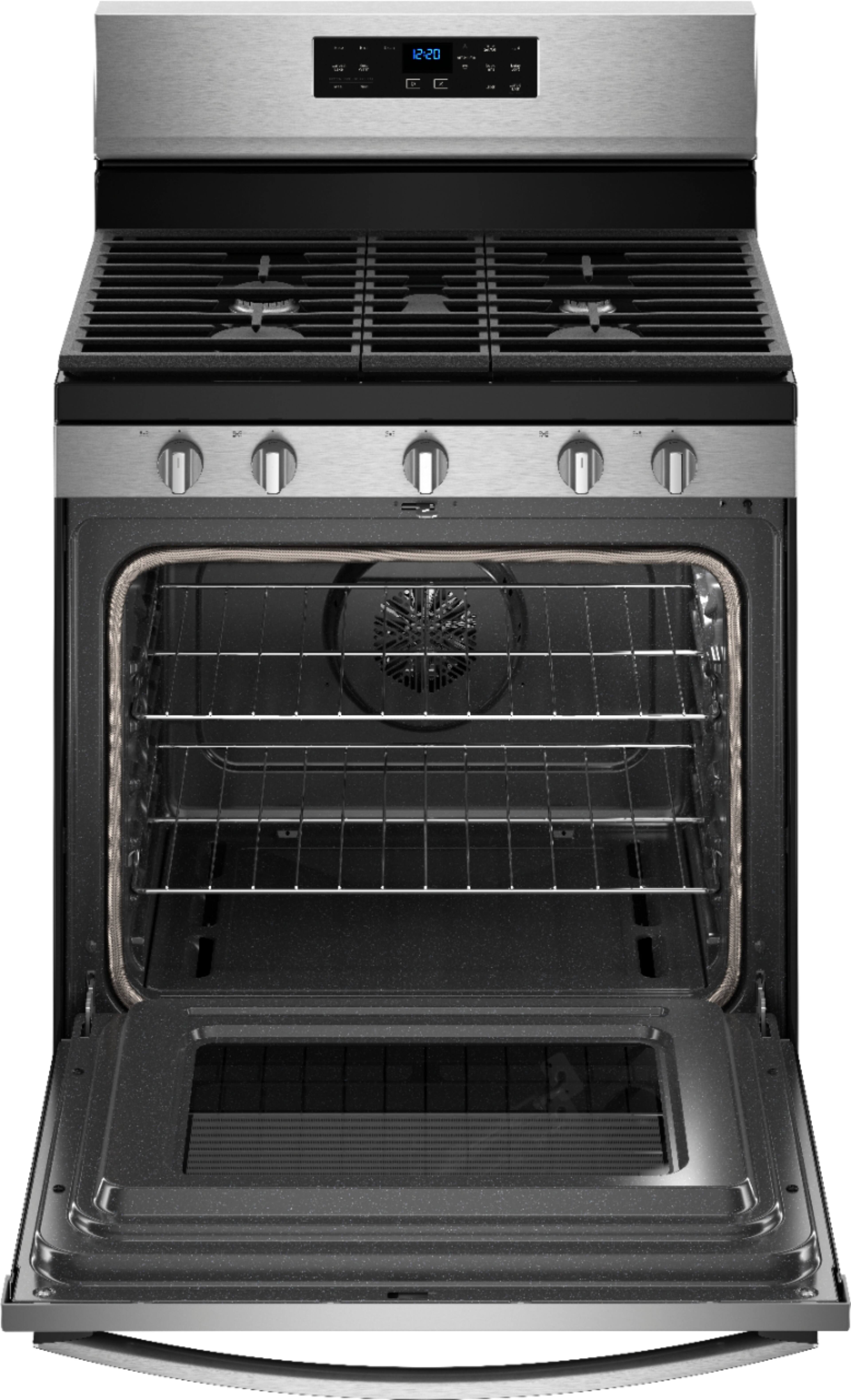 Alt View 12. Whirlpool - 5.0 Cu. Ft. Self-Cleaning Freestanding Gas Convection Range - Stainless Steel.