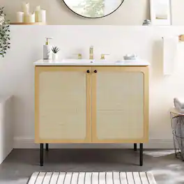 Chaucer Bathroom Cabinet Basin Not Included by Modway - Oak