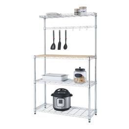 TRINITY - EcoStorage 4-Tier 36x14x60 Commercial Baker's Rack Chrome - Chrome