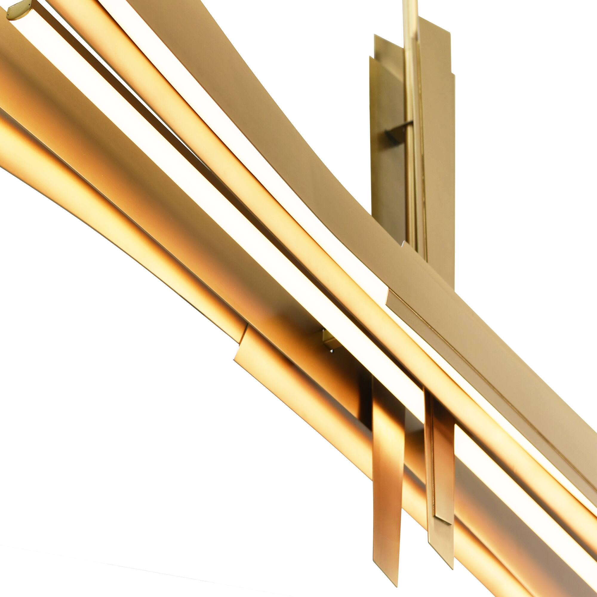 Alt View 2. CWI Lighting - Solara Integrated LED Brass Chandelier - Brass.