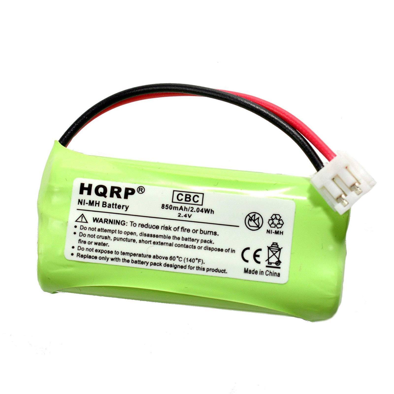 HQRP CBC NI-MH Battery 850mAh/2.04Wh 2.4V

WARNING: To reduce the risk of fire or burns:
- Do not attempt to open, disassemble the battery pack.
- Do not crush, puncture, short external contacts or expose to water.
- Do not dispose of in fire.
- Do not expose to temperature above 60°C (140°F).
- Replace only with the battery pack designed for this product.

CE
Made in China