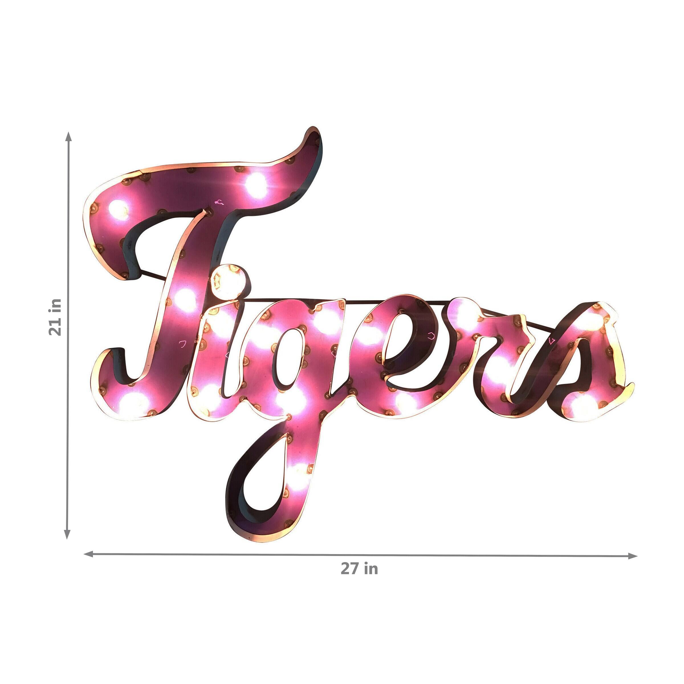 Alt View 1. Imperial - LSU Tigers Logo Lighted Recycled Metal Sign - Multicolor.