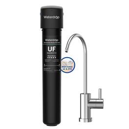 Waterdrop - 17UB-UF 0.01 μm Ultra Filtration Under Sink Water Filter System for Baçtёria Reduction - Black