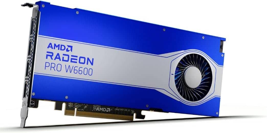 AMD - 100-506208 RADEON Pro W6600 8GB GDDR6, 128 bit Bus Width, PCI Express 4.0 x16 - DisplayPort, Graphic Card