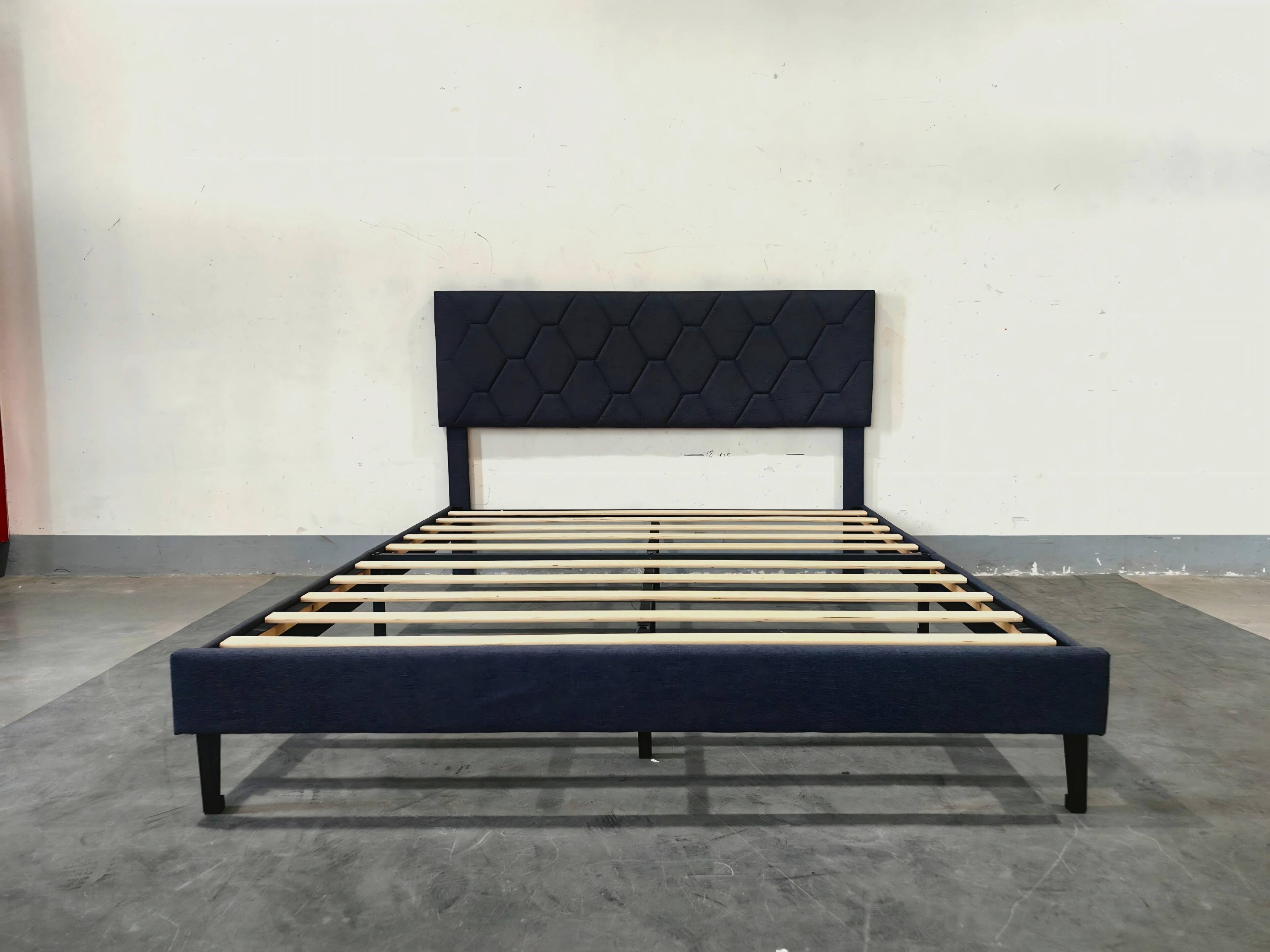 Front. GARVEE - Twin Size Diagonal Grid Soft Bed, Comfortable Pink Upholstered Mattress, No Box Spring - Pink.