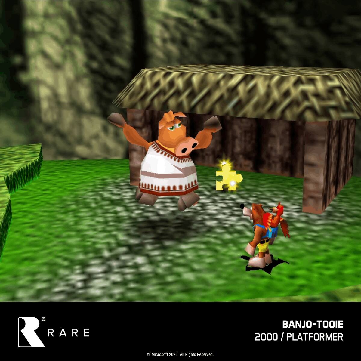 &0 R RARE O Microsoft 2026 All Rights Reserved BANJO-TOOIE 2000 / PLATFORMER