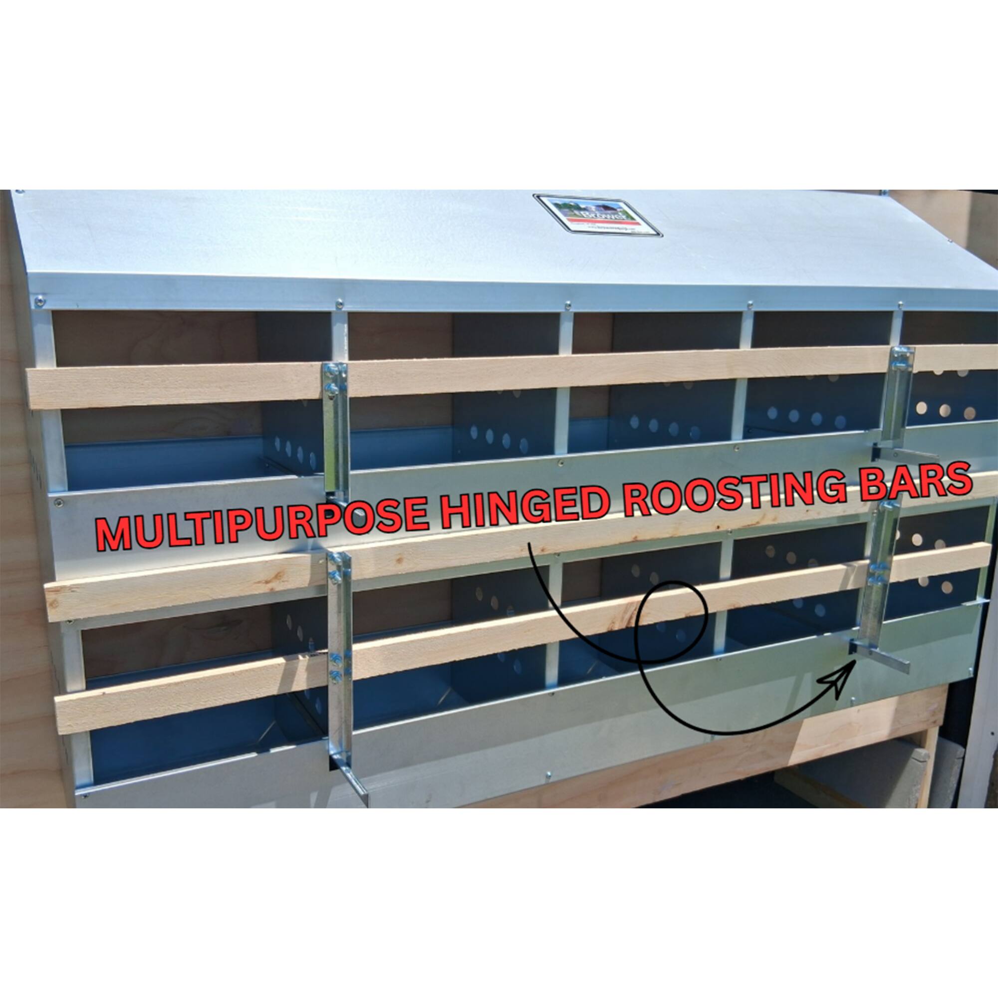 MULTIPURPOSE HINGED ROOSTING BARS