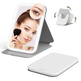 Pacoar Cade - Makeup Mirror Rechargeable Vanity With Lights Inches Colors Light Touch Screen (wine - C-white