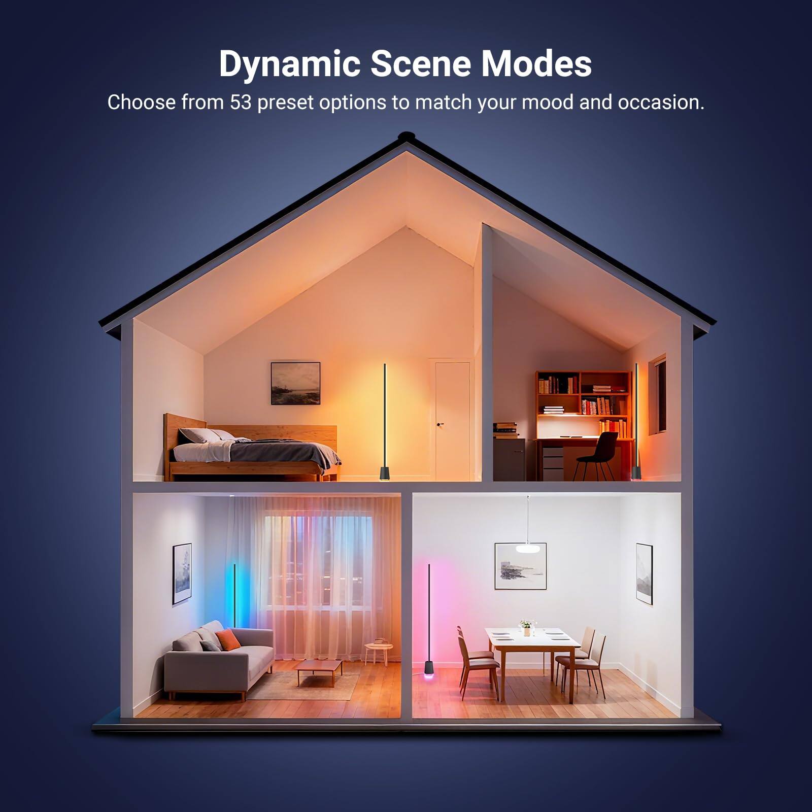Dynamic Scene Modes  
Choose from 53 preset options to match your mood and occasion.