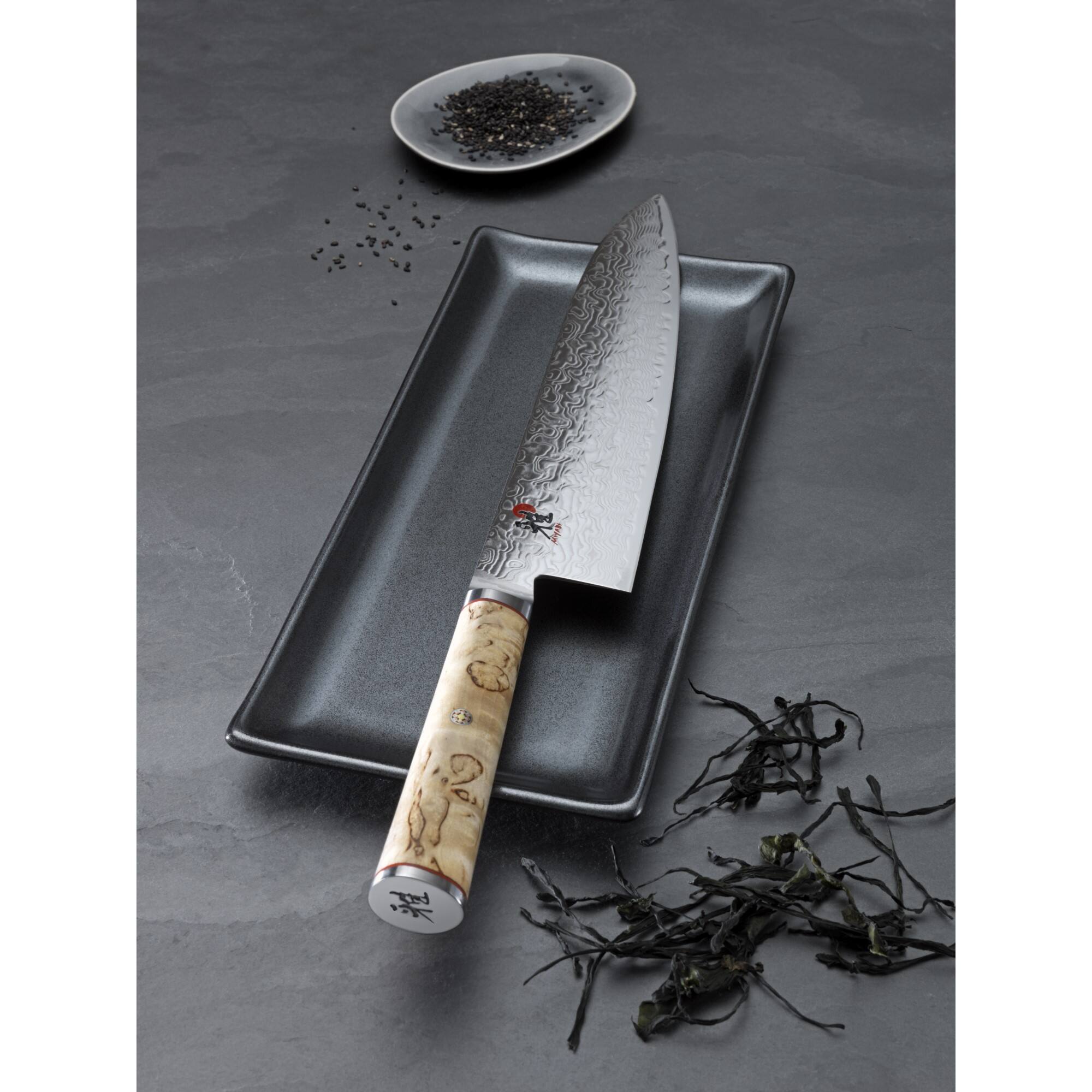 Alt View 4. Miyabi - Miyabi Birchwood SG2 6-inch Chef's Knife - Stainless Steel.