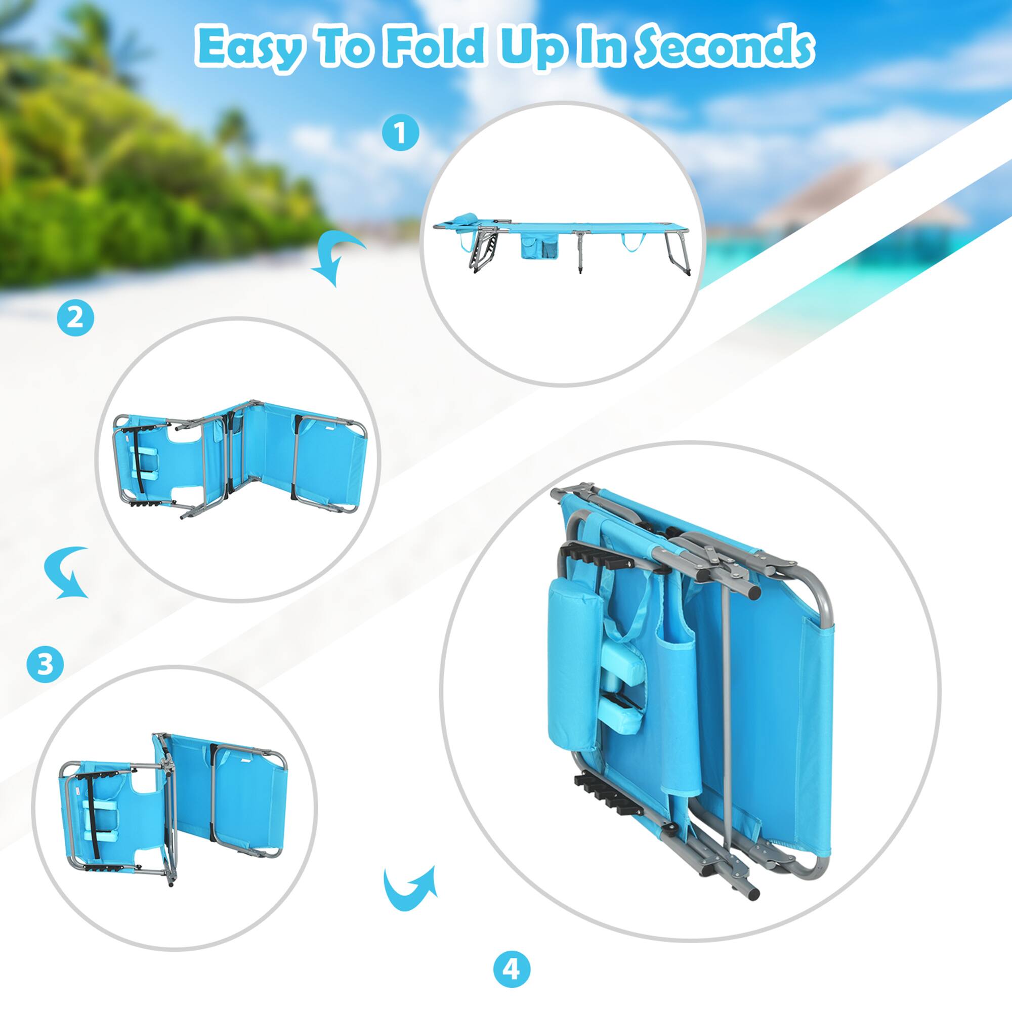 Easy To Fold Up In Seconds
1
2
3
4