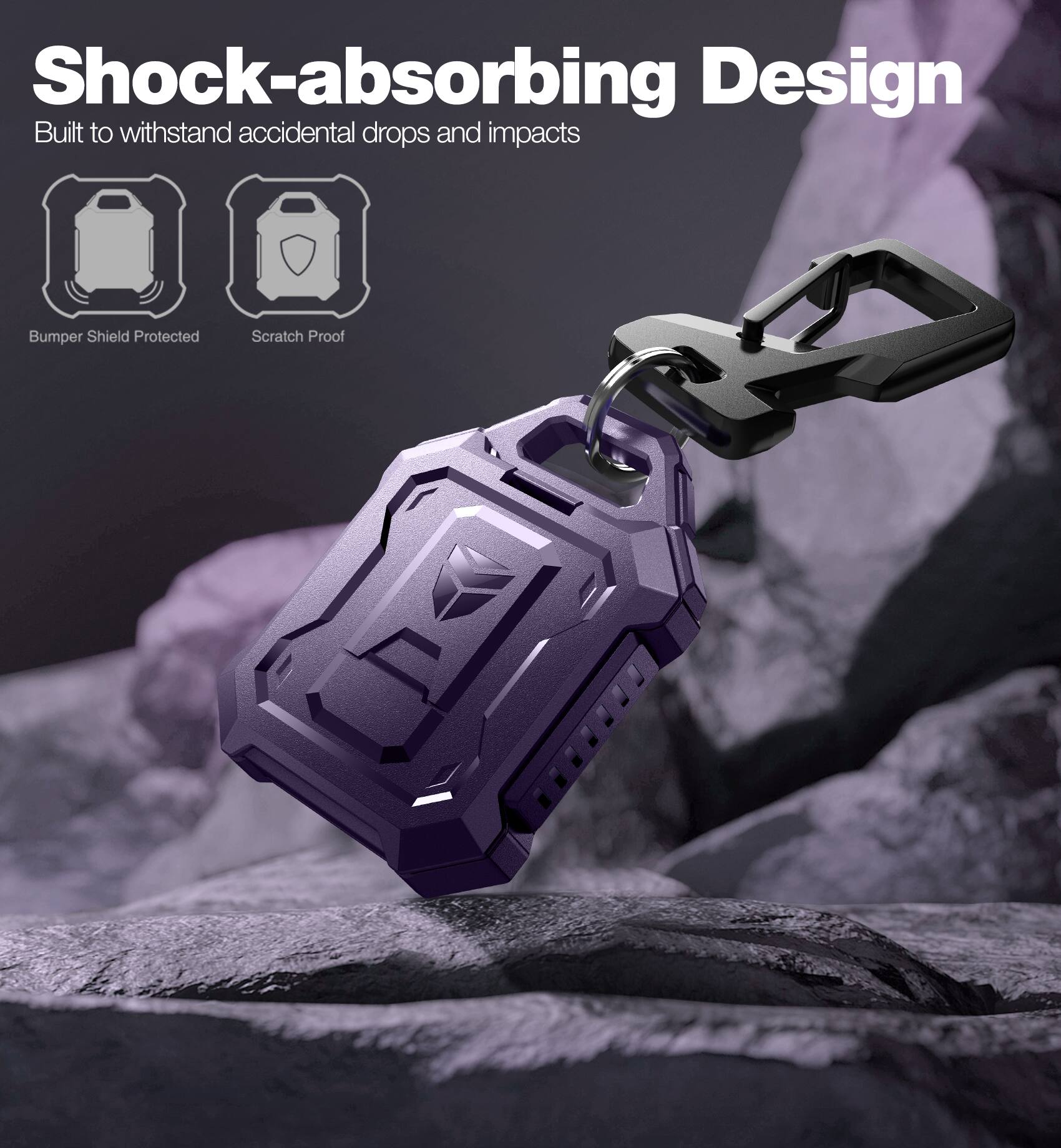 Shock-absorbing Design  
Built to withstand accidental drops and impacts  

Bumper Shield Protected  
Scratch Proof