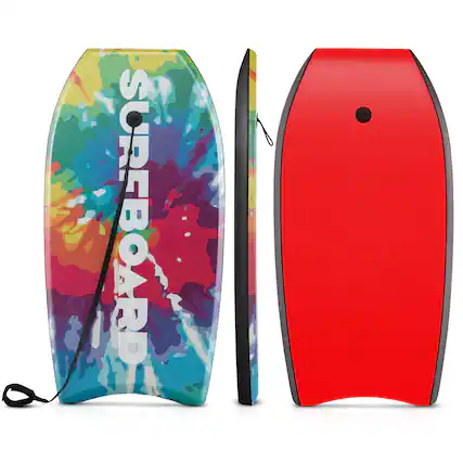 Front. Costway - Costway 37" Lightweight Body Board with EPS Core XPE Deck HDPE Bottom Crescent Tail - Multi-color.