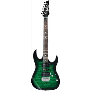 Ibanez GIO GRX70QA Electric Guitar, Transparent Emerald Burst Ibanez GIO GRX70QA Electric Guitar, Transparent Emerald Burst