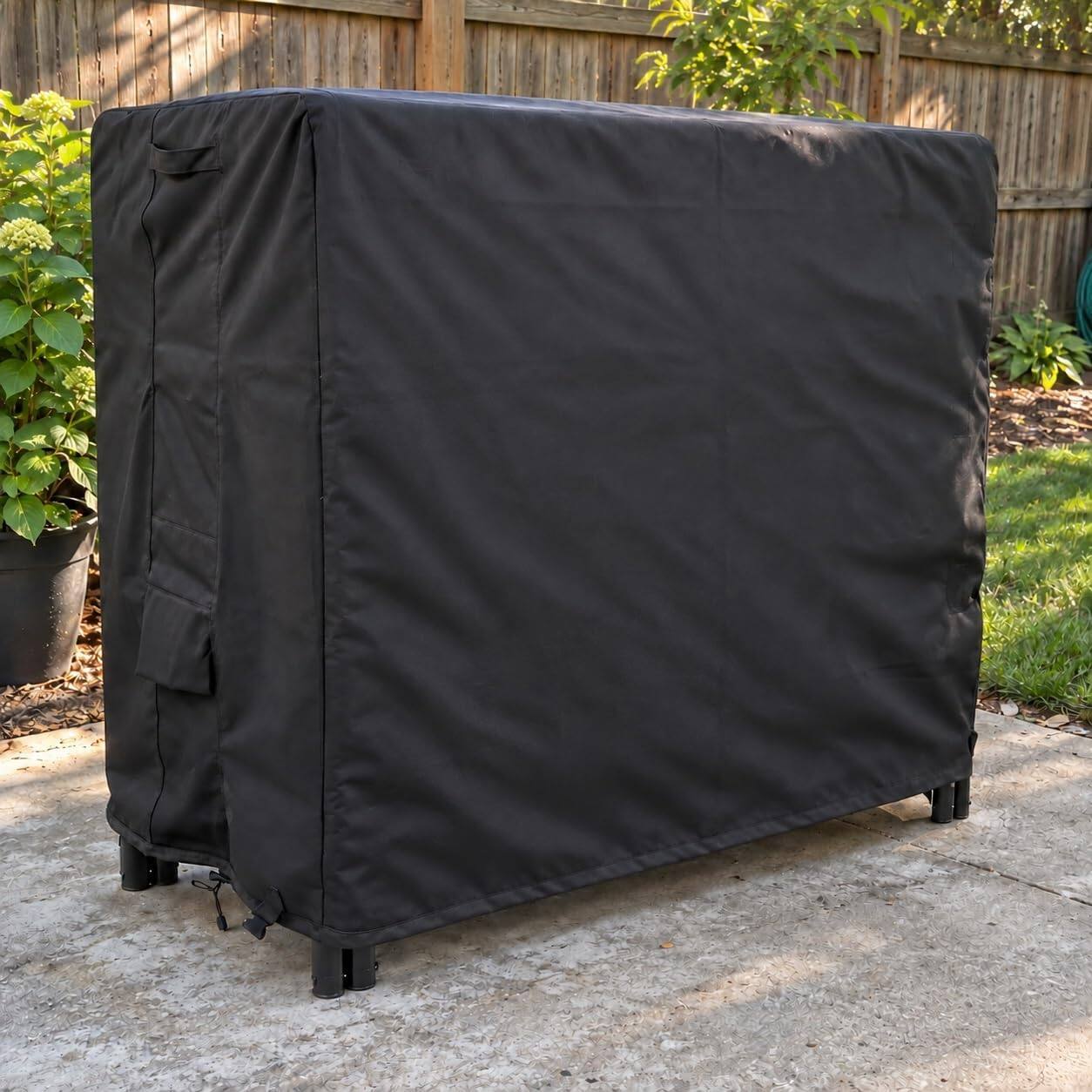 KHOMO GEAR Firewood Rack Cover 4ft Waterproof, Outdoor Log Rack Cover ...
