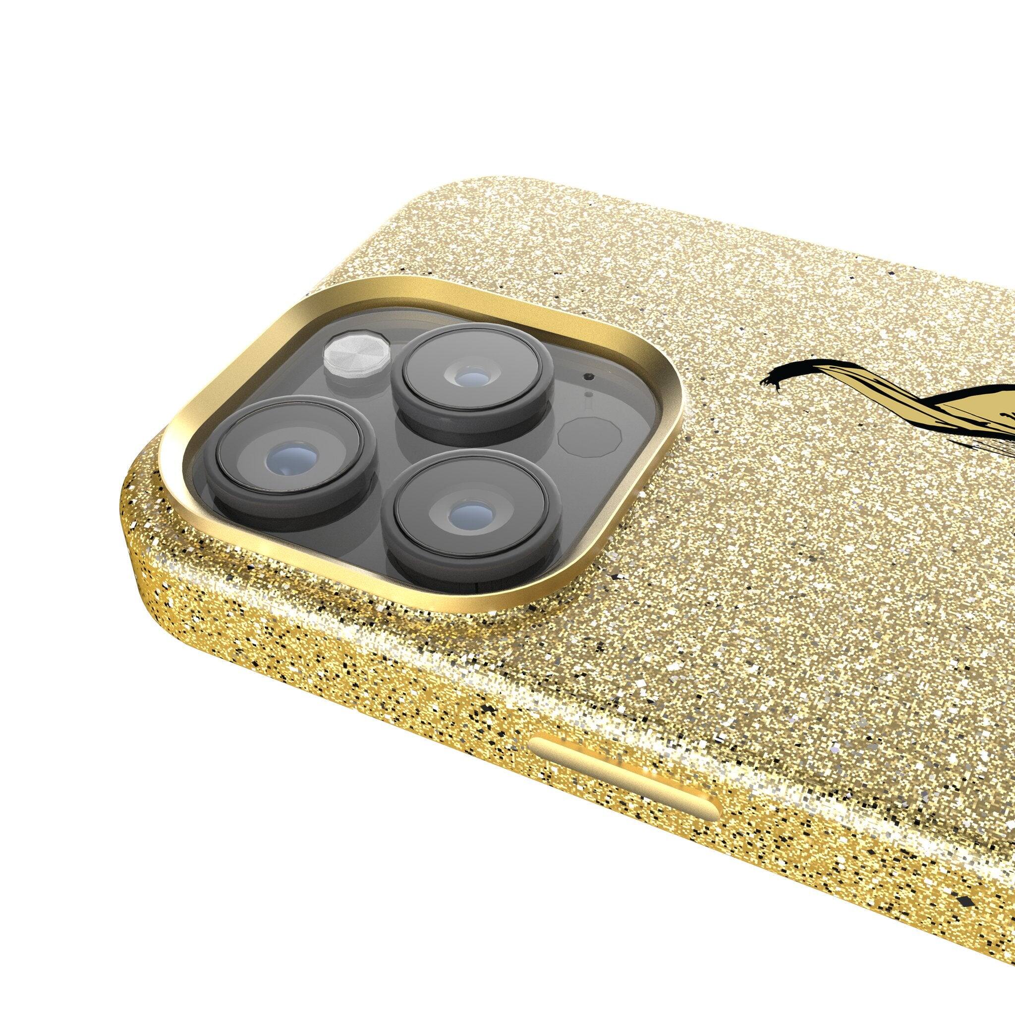 Back. Keyscaper - Marvel Badge Gold Bling Phone Case - Apple iPhone 16 - Ladypool.