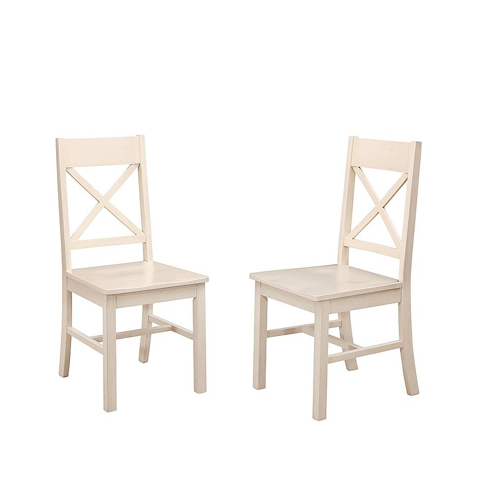 Best Buy Walker Edison Wood Dining Chairs (Set of 2) Antique White