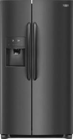 Frigidaire - Gallery 22.1 Cu. Ft. Counter-Depth Refrigerator - Black stainless steel - Front_Standard