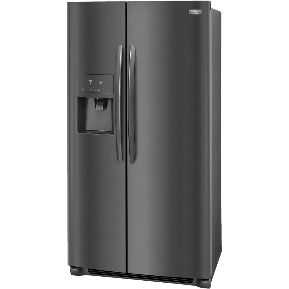 Frigidaire - Gallery 22.1 Cu. Ft. Counter-Depth Refrigerator - Black Frigidaire Counter Depth Black Stainless Steel Refrigerator