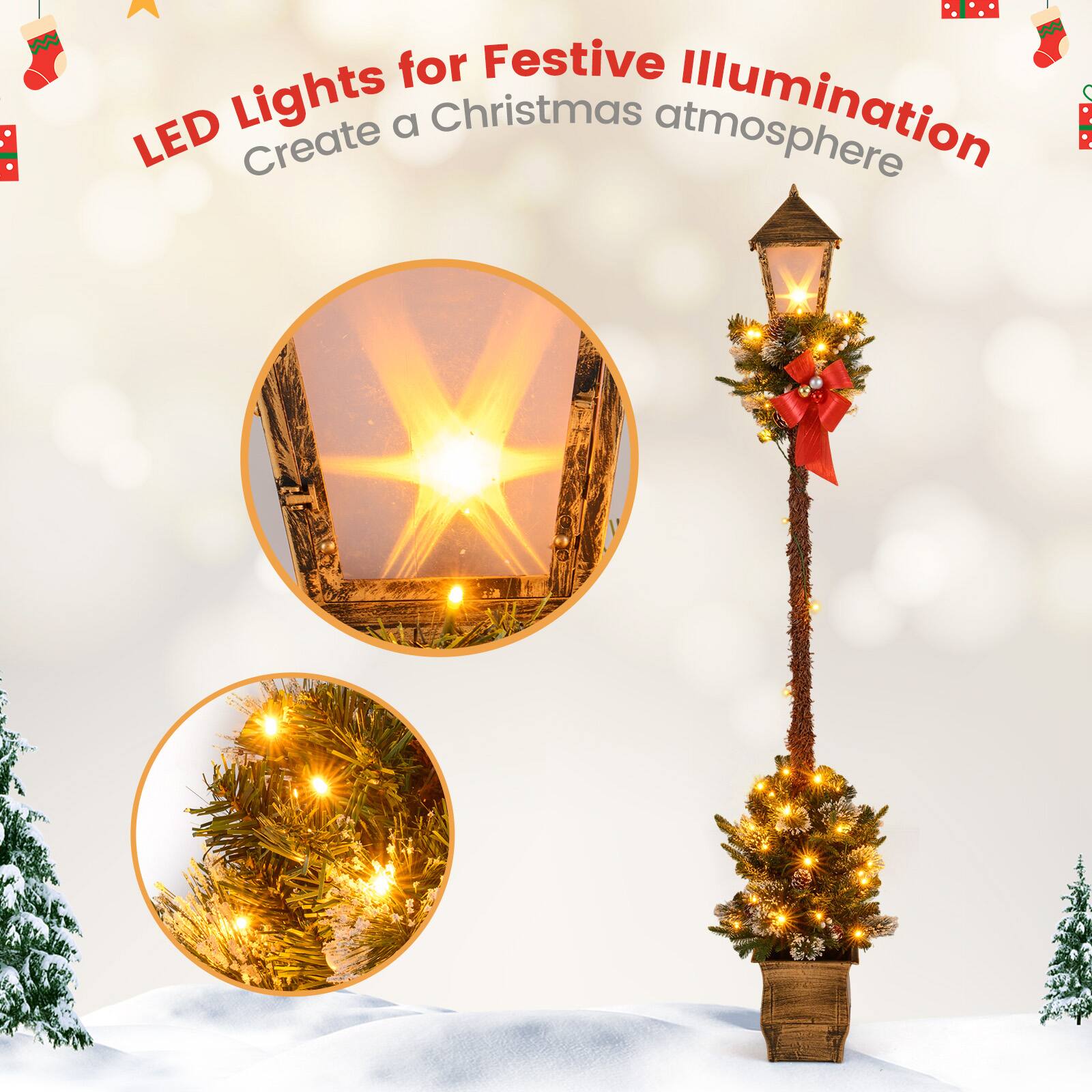 LED Lights for Festive Illumination  
Create a Christmas atmosphere