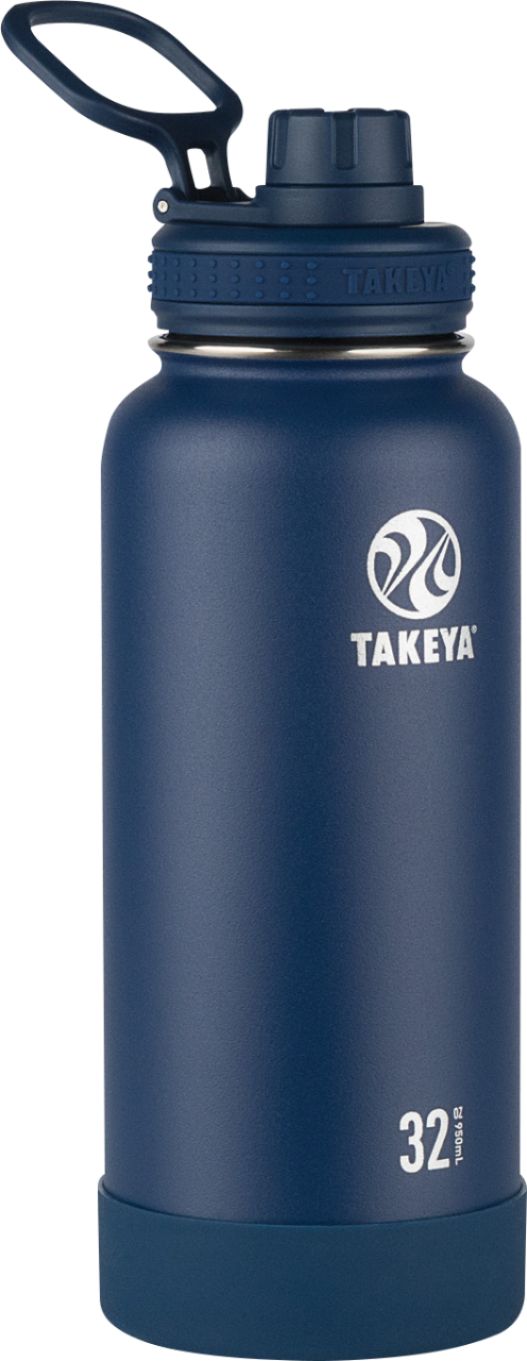 Angle View: Takeya - Actives 32oz Spout Bottle - Midnight