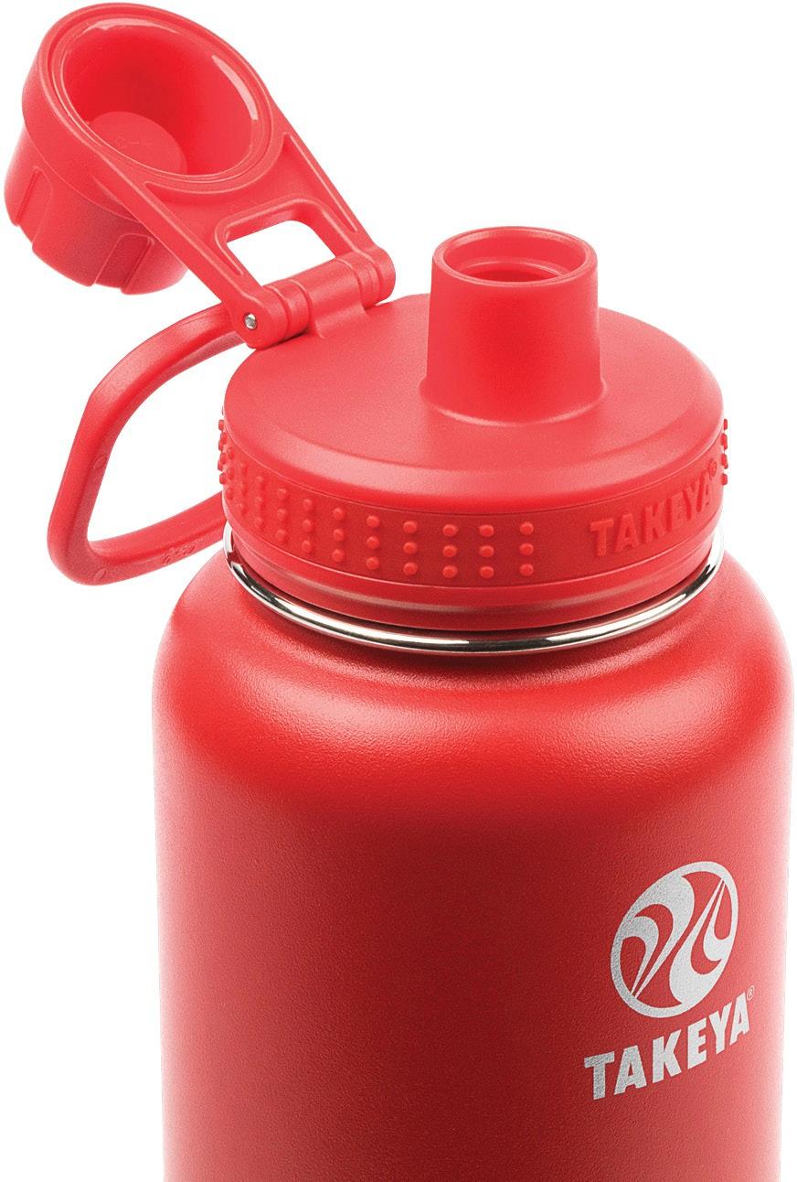 Takeya Actives Insulated S.S. Water Bottle w/ Spout Lid 24 oz Coral Brand  New