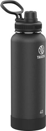 Angle. Takeya - Actives 40oz Spout Bottle - Onyx.