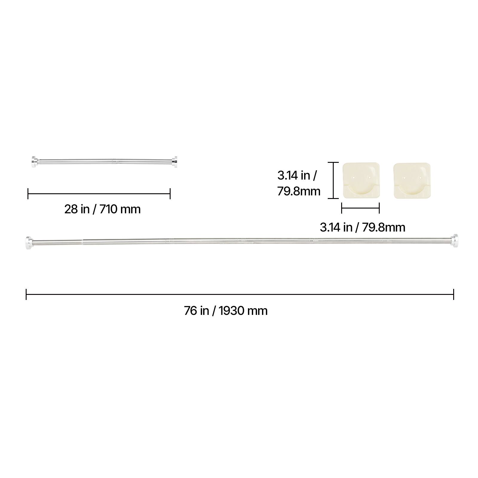 28 in / 710 mm  
3.14 in / 79.8 mm  
76 in / 1930 mm