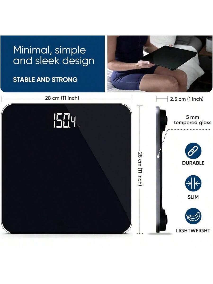 Minimal, simple and sleek design  
STABLE AND STRONG  

28 cm (11 inch)  
2.5 cm (1 inch)  
5 mm tempered glass  

DURABLE  
SLIM  
LIGHTWEIGHT