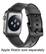 Alt View 14. Platinum™ - Leather Watch Band for Apple Watch 42mm, 44mm (Series 1-8) and Apple Watch Ultra 49mm - Black.