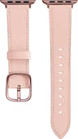 Platinum™ - Leather Watch Strap for Apple Watch™ 38mm and 40mm - Pink - Angle_Zoom