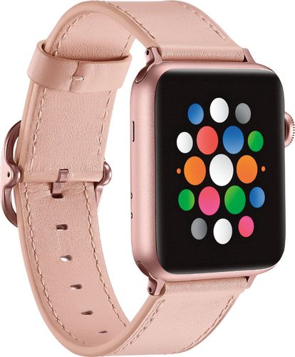 Platinum™ - Leather Watch Strap for Apple Watch™ 42mm and 44mm - Pink