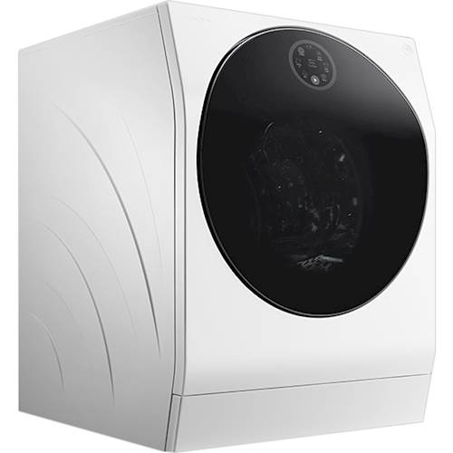 Angle View: LG - SIGNATURE 2.8 Cu. Ft. High-Efficiency Front-Load Washer and Electric Dryer Combo with Auto Dosing - White