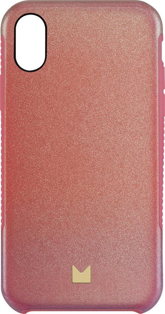 dual layer case for apple iphone x and xs - pink glitter