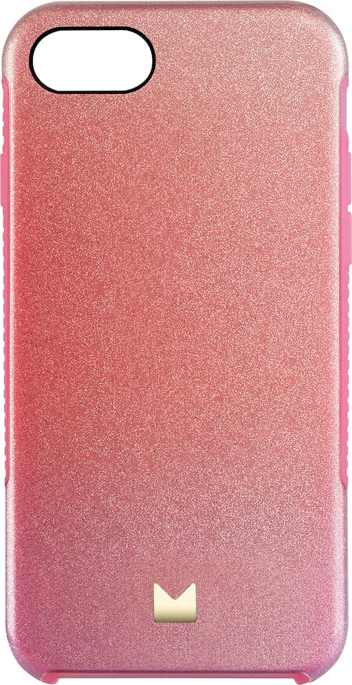 dual-layer case for apple iphone 7 and 8 - pink glitter