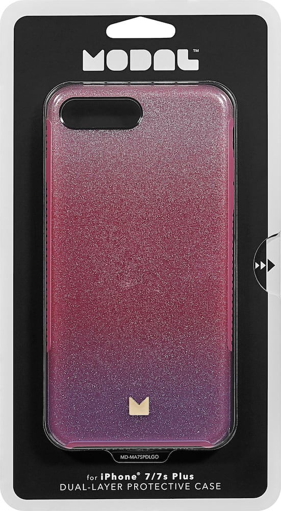 dual-layer case for apple iphone 7 plus and 8 plus - pink glitter