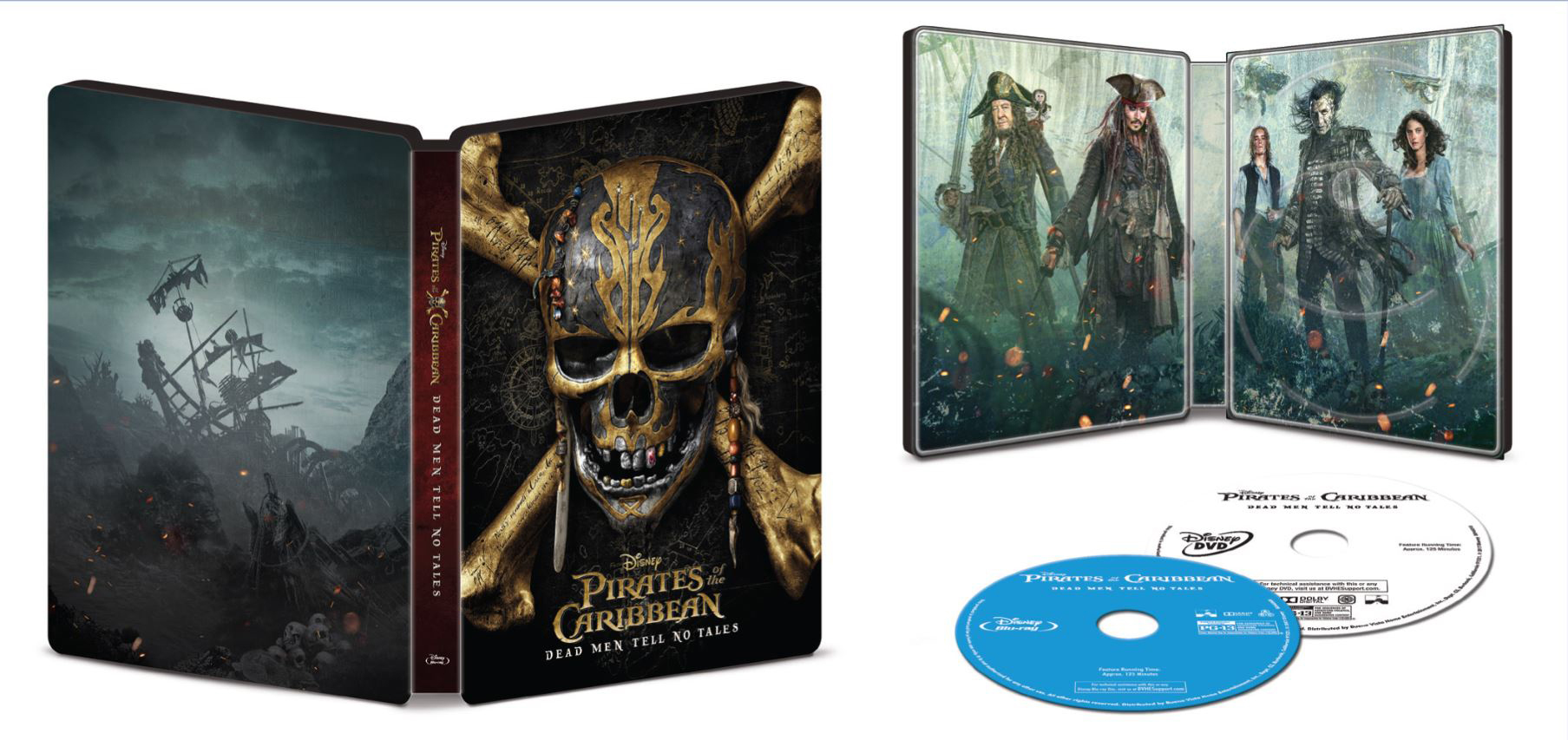 Pirates Of The Caribbean Dead Men Tell No Tales Steelbook Blu Raydvd Only At Best Buy 2017